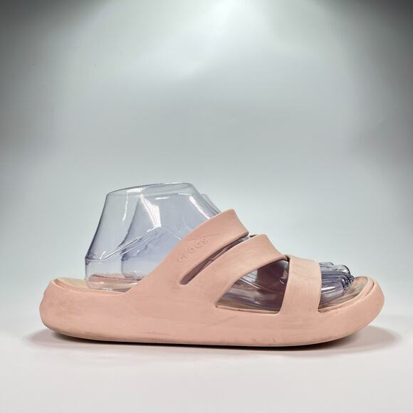 Crocs Getaway Strappy Sandal Light Pink Comfort Slip On 209587 Women’s Size 9 - Picture 1 of 10